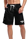 Adoretex Mens Lifegaurd Boardshorts Swimsuit (MG001) - Black - X-Large