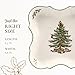 Spode Christmas Tree Devonia Tray - 8.5 Inch Festive Serving Bowl in Fine Earthenware for Salad, Pasta, Fruit - Holiday Tableware - Microwave, Dishwasher, Freezer, Oven Safe