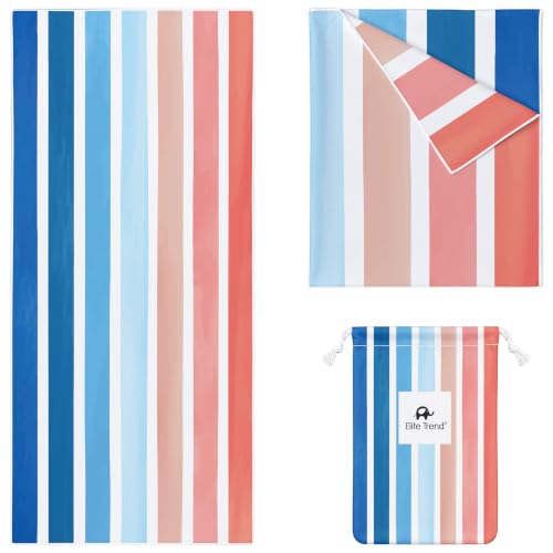 Elite Trend Microfiber Beach Towel for Adults with Bag - Extra Large 78x35 inch Lightweight Sand Free Quick Dry Towel for Travel, Swimming, Yoga, Camping (Dawn)