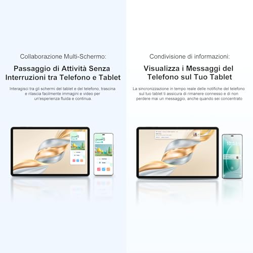 Honor Pad X9A Tablet 11,5" 2.5K 120Hz, 6GB Ram 128GB, Batteria 8300Mah, 4 Altoparlanti, Snapdragon 685, Android 15, Tablet Per Studenti E Famiglia, Corpo In Metallo, Grigio - 7