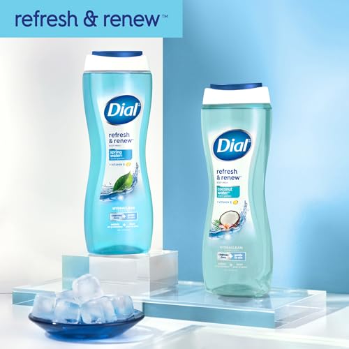 Dial Body Wash,Refresh & Renew Spring Water,16 Fl Oz,Hydraclean Complex & Vitamin E,Gentle,Leaves Skin Feeling Nourished,Dermatologist-Tested,No Parabens-& Sulfates,(Pack of 8) - image 8