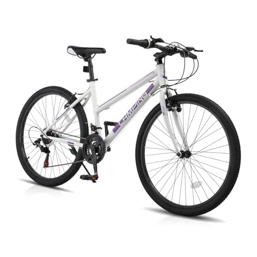 Ktaxon 20/24/26 Inch Mountain Bike, 7/21-Speed Adult Bicycle with Sturdy Steel Frame, Front Suspension, Excellent Twist Shifting, Easy to Assemble and Stylish Cool Look for Men Women(26" Purple)