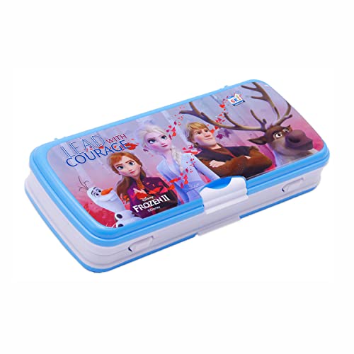 Image of SKi Homeware Xylo Pencil Box with White Board and Marker (Frozen Courage) with Free Stationery, Ideal for Party Favours and Gifting for School Going Kids