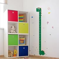 Dinosaur Self-adheve Vinyl Nursery Wall Decal Baby Growth Chart Sticker for Bedroom Play Room