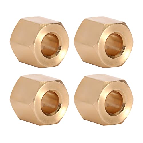 Injora Brass Wheel Hex Hub 6Mm(+2Mm) Extenders Adaptor For 1/18 Rc Crawler Car Trx4M Upgrade Parts #TOP2