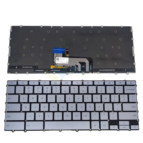 Clavier rétroéclairé Azerty C434 argenté pour ASUS Chromebook Flip C434TA