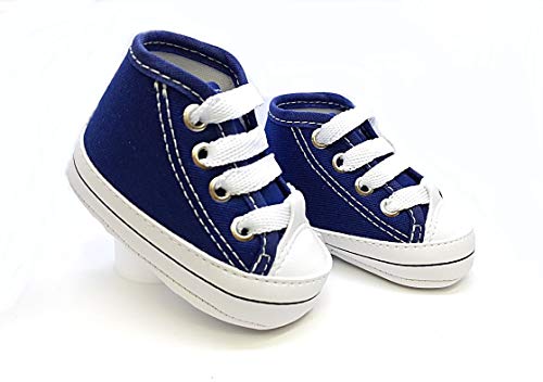 Tênis Bebê Azul Marinho Cano Alto tamanho:M