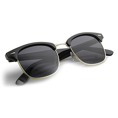 Image of zeroUV Half Frame Semi-Rimless Horn Rimmed Sunglasses