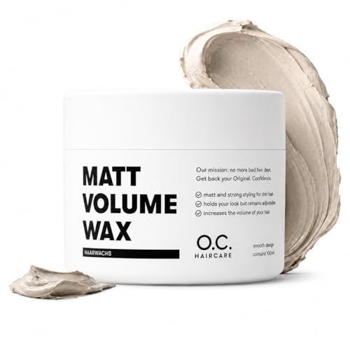 O.C. HAIRCARE Haarwachs Mattes Finish mit starkem Halt & Volumen Haarwachs Männer Kein Verkleben Ideal für feines & dünnes Haar 30 Tage risikofrei testen Made in Germany