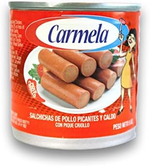 Salchichas Carmela Con Pique/chicken Sausage in Hot Spice (Pack of 8)