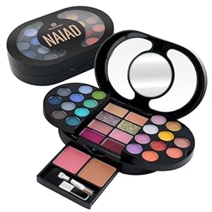 Color Nymph Travel Makeup Palette with Mulit-Colors Eyeshadows,Concealer, Body Glitter,Lip Glosses,Blush,Highlighter,Makeup Applicators And Mirror