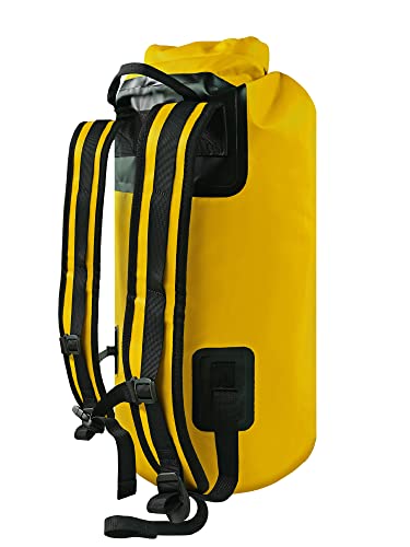 NIXY Premium mochila seca impermeable 20L / 30L para actividades al aire libre (amarilla, 20L) miniatura 3