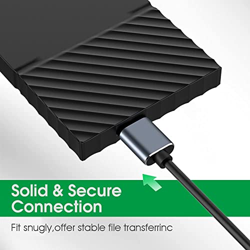 Image of rts Micro B to USB C Type C Hard Disk Drive Hdd Cables, 50CM / 19.68 Inch External Portable Hard Disk Drive Cable Compatible wd seagate HP LaCie MacBook Pro /Air, / iPad /Tablet /iPhone 15 Plus pro max