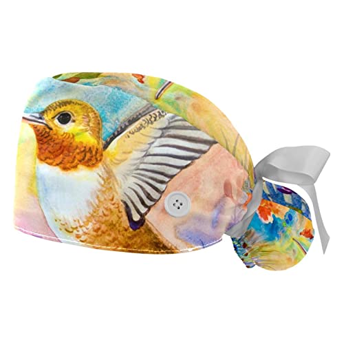 Chapeaux bouffants fleurs colibri pour une journée de travail fraîche et colorée