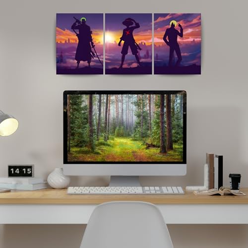 Image of ADRAIL STORE One Piece Anime Manga Poster, Zoro Character Design Wall Poster 3 Panal - A4 Size, 300 GSM, Wall Decor Posters Wall Art For Bedroom, Living room, Office, Dining Room,No Frame (1P)