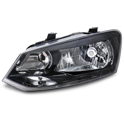 BESTPRICE 1x phare avant phare principal gauche H4 avec servomoteur Compatible avec VW POLO 5 (6R1, 6C1), POLO Van (6R)