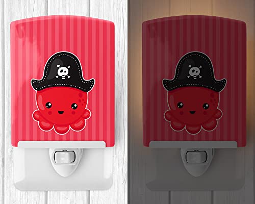 Lámpara de noche cerámica con pulpo pirata náutico miniatura 2