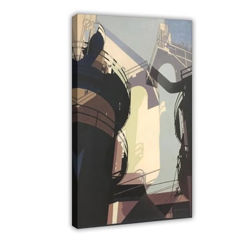 Impression sur toile Aerial Gyrations Charles Sheeler cadre suspendu pour salon