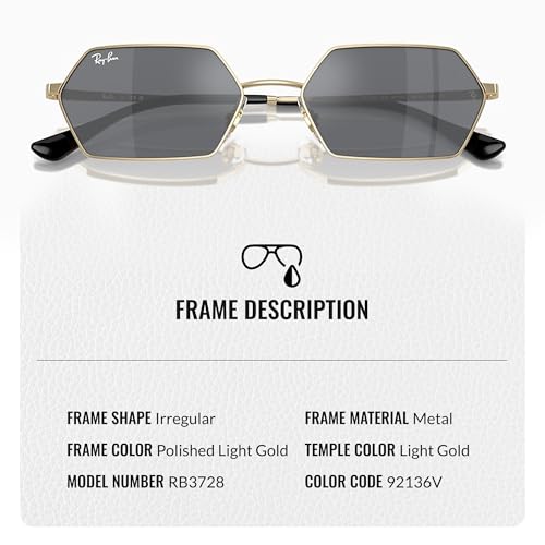 Ray-Ban RB3728 YEVI BIO-BASED Square-Round Shaped Sunglasses for Men & Women with Official RAYBAN Eyewear Kit3