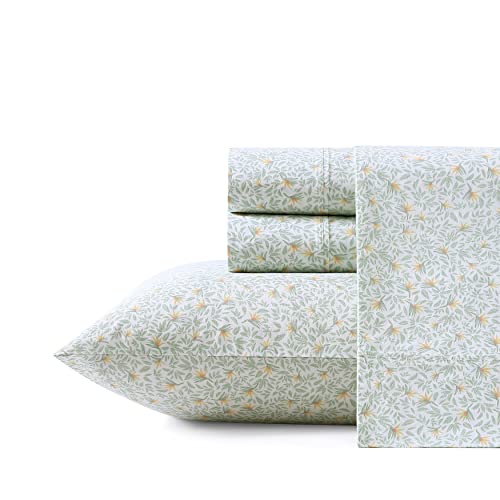 Image of Tommy Bahama - King Size Sheet Set, 100% Cotton Percale Bedding with a Crisp & Cool Feel, Bed Sheets with Matching Fitted Sheet & Pillowcases (Cool Zone Sage)