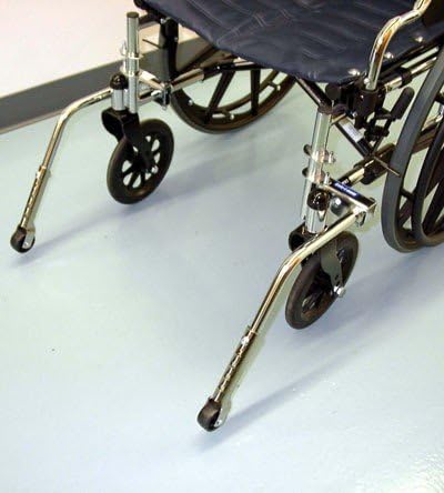 210 Innovations Safe-T Mate Wheelchair Anti Tipper, Heavy-duty, Black, Steel, Push Handles, 2 inches, Solid Wheels