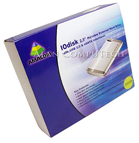 Dell Amacom 250GB Portable Ext USB eSATA HDD F714D AMA-IOD250000-B2N Hard Drive