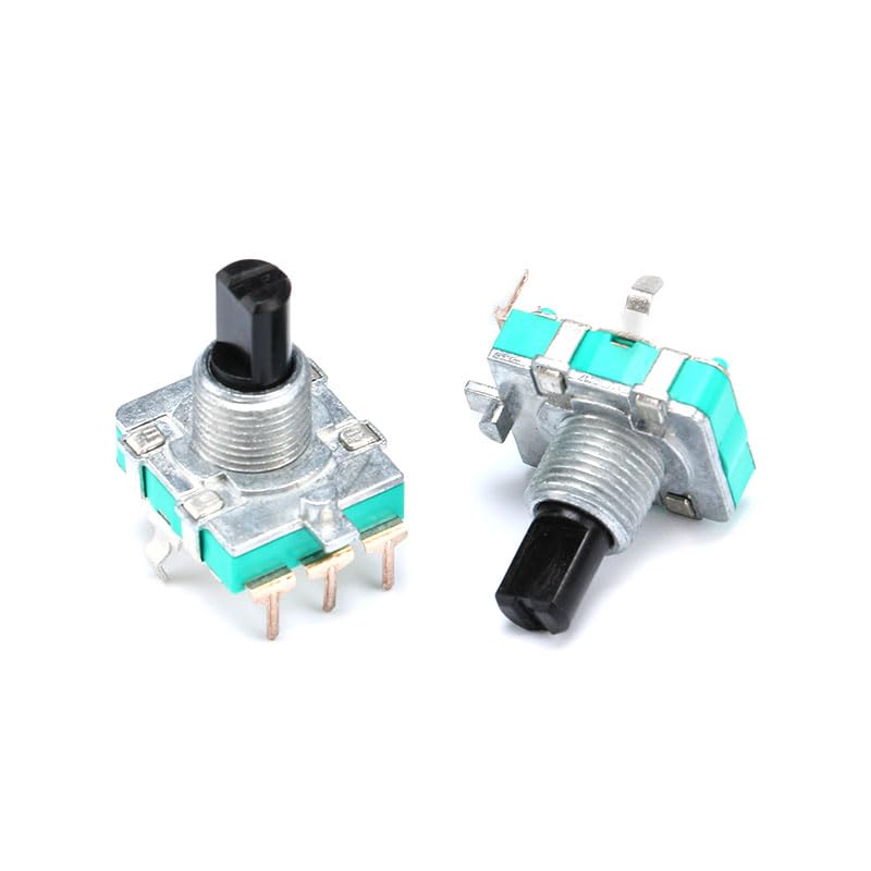 JESSINIE 10Pcs EC16 360 Degree Rotary Encoder Code Switch Digital Potentiometer E16 Audio Encoder 360°Rotary Digital Encoder 3 Pins 15MM Shaft