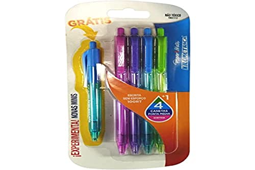 Caneta Paper Mate Kilometrica 100 RT - Blister c/4 Sortida + 1 mini RT