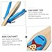 Vaguelly 1Pc Wooden Castanet with Long Handle Safe and Musical Instrument for Produces Pleasant Rhythm Sounds for Early Music Education and Rhythm Development Blue