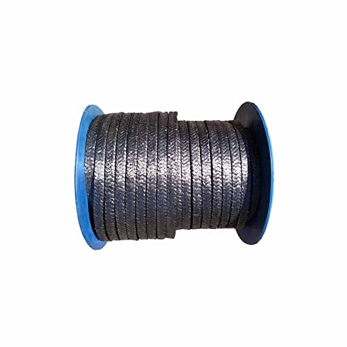 DSFHKUYB Empaquetadura de compresión Trenzada de Grafito PTFE expandido grafitado 6x6 mm, para Casquillo de Bomba o vástago de válvula o Sello mecánico-5 m de Largo,6x6mm Cover