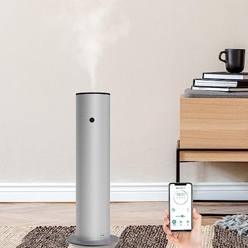 Usmlmoot Scent Air Machine,Waterless Essential Oil Diffuser With Cold Air Nebulizing Tech. For Large Room/Hotel/Office, Bt Tower Diffuser Aromatherapy Nebulizer 500Ml Coverage 4000 Sq.ft.(Silver) #TOP12