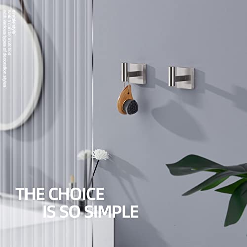 Kokosiri Toilet Paper Holder Robe Hooks Bathroom Towel Coat Hook 2 Pack Brushed Nickel B2005Br+B1013Br-P2 #TOP5