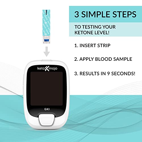 Keto-Mojo Test Strip Combo Pack For Use Only With The New Gk+ Meter | 60 Blood Glucose + 60 Blood Ketone (120Ct) #TOP6
