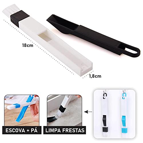 Escova Multiuso Pá Limpeza Teclado Limpa Janela Vassourinha