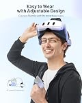 Zybervr Bracelet de tête pour Meta Quest 3, Comfort Elite Strap pour Oculus Quest 3 Accessoires, Léger réglable VR Remplacement de la sangle d'écoute