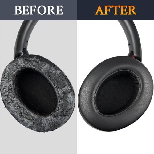 SOULWIT Ersatz Ohrpolster für Sony WH-XB910 XB910N Extra Bass Noise Cancelling Kopfhörer, für Sony WHXB910N Wireless Bluetooth Headset, Ersatzpolster mit weicherem Protein-Leder