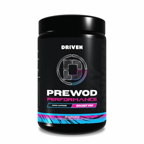 Image of Driven PREWOD Energy Drink Powder, 25 Servings - Pre-Workout Supplement wit- Boosts Energy, Focus, Strength, & Endurance for High-Intensity Training (Performace, Rocket Pop)