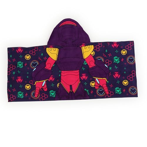 Marvel Iron Man Ironheart Superhelden Kinder Kapuzenhandtuch, Lila – Ansicht 6