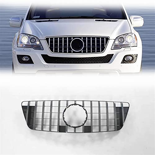Calandre GTR pour Benz ML W164 2009-2011 argent en maille de capot supérieur