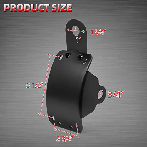 Amazicha Side Mount License Plate Bracket Curved 3/4 Inch Axle Hole Compatible For Harley Touring Sporster Bobber Choppers #TOP2