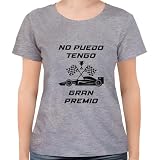 Wanapix | Camiseta Fórmula 1 Mujer| 100% Algodón | Regalo Fans Automovilismo | Talla L | Color Gris| No Puedo, Tengo Gran Premio
