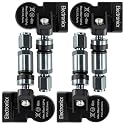 Electronicx 4X RDKS Sensor für BMW M3 E90 E92 E93 2004-2009 vorprogrammiert 433MHz TPMS Reifendrucksensor Metallventil Gunmetal 4er Set Ersatz für Alufelgen und Stahlfelgen