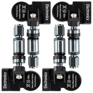 Electronicx 4X RDKS Sensor für Mazda 2 Hybrid 2022-2025 vorprogrammiert 433MHz TPMS Reifendrucksensor Metallventil 4er Set Ersatz Alufelgen Stahlfelgen Sommer Winter Ganzjahresreifen