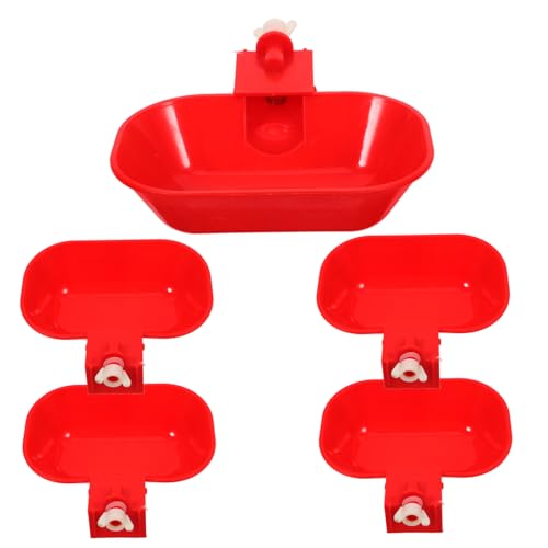 Holibanna 5Pcs Automatic Chicken Waterer Cups Spillproof Quail and Duck Drinking Bowls Safe Material for Poultry for Cage Hang Drinker and Breeding Efficient Hydration