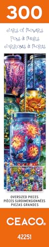 Ceaco - Jars of Flowers - Rompecabezas grande de 300 piezas para adultos | Arte de Jessica White, Hecho en USA, Piezas fáciles de agarrar, Tamaño final 24 x 18 in, Incluye póster, Para enmarcar, Ideal para regalo miniatura 5