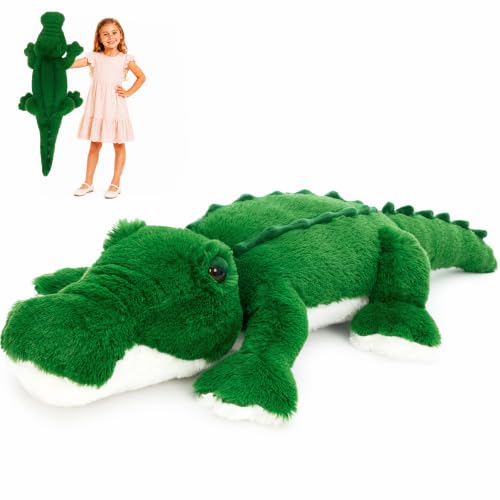 Image of MorisMos 34 inch Giant Alligator Stuffed Animal, Large Crocodile Plush