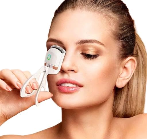 Electric Heated Eyelash Curlers for Women Girls. USB Heated Lash Curler with 2 Heating Modes, Heated Eyelash Curler for Natural Lashes Handheld Eyelash Curlers -24H Natural CurlNIL Baps-P529