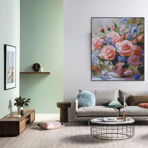 Image of Flowers Stamped Cross Stitch Kits Cross Stitch Patterns,Dimensions Cross Stitch Kits Embroidery Kit Arts and Crafts for Beginners 11.8x15.7 inch