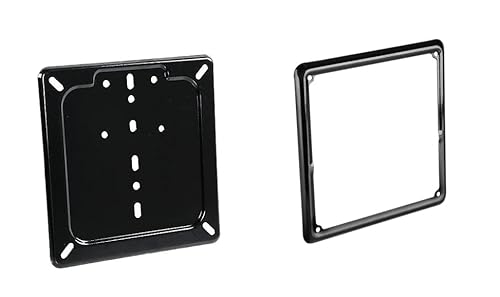 AMAS The Best KIT PORTATARGA+CORNICE EUROPEO MOTOCICLI ACCIAIO INOX MADE IN ITALY NUOVO CODICE DELLA STRADA (nero)