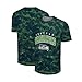 FOCO NFL Men's Officially Licensed Big Logo Wordmark Camo Performance Game Day Team Color Crewneck T-Shirt - Seattle Seahawks - Navy - (Small)